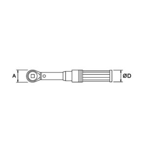 Llave dinamometrica mini Ega Master 1/4" 1-5 Nm codigo 62982 - Imagen 2