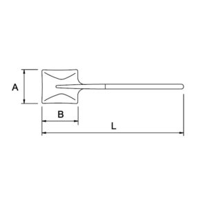 Pala cuadrada Nº 2 Ega Master 325x250x1400 mm. mango largo codigo 67200 - Imagen 2