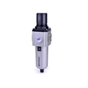 Filtro regulador Airtac serie 5 micras diametro 1/2" mm. carrera con escuadra y manometro mm. fijo codigo GAFR40015SWG
