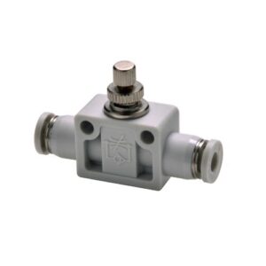Regulador de caudal en linea tubo-tubo Airtac D-8  gris codigo GPSA8