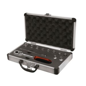 Juego de llaves de vaso 1/2"-1/4" 18 ud. Ega Master 4-4,5 mm. 6 cantos y 5-22 mm. 12 cantos codigo 58726