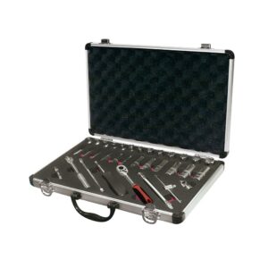 Juego de llaves de vaso 1/4" 30 ud. serie larga Ega Master 4-13 mm. 5/32"-9/16" 6 cantos codigo 58690