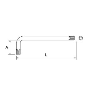 Llave torx Ega Master T-20 serie larga codigo 65344 - Imagen 2