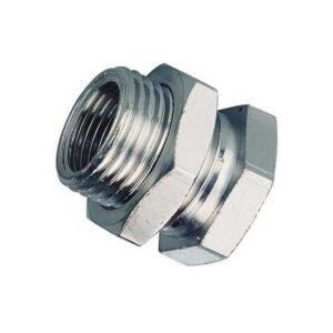 Racor pasamuros laton niquelado 1/8" - Imagen 1