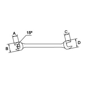 Llave fija Ega Master 13-14 mm. cromado aerospacial codigo 67911 - Imagen 2