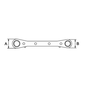 Llave estrella de carraca plana Ega Master 14-17 mm. codigo 65111 - Imagen 2