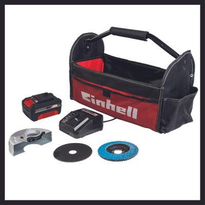 Einhell TE-AG 18/115 Li Kit Power X-Change - Amoladora angular de batería  (18 V, diámetro de disco de 4.528 in, profundidad de corte de 1.102 in