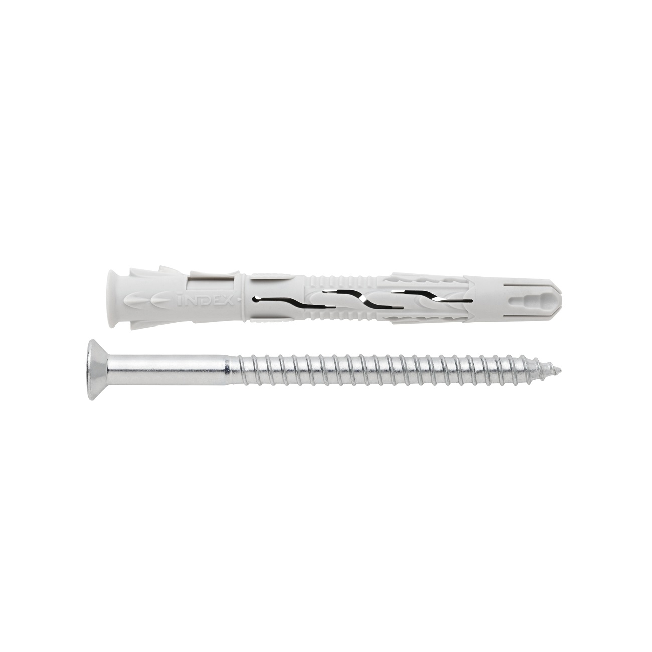 Taco de nylon cincado cabeza avellanada Index 8 x 60 D-8 TNUXA08060