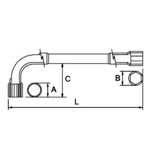 Llave pipa abierta 6x6 Ega Master 12x6 10 mm. acero inoxidable codigo 38215 - Imagen 2