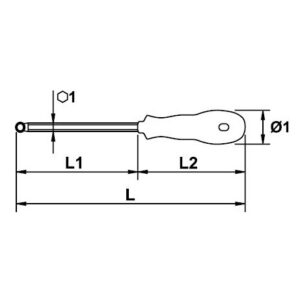 Destornillador punta esfera Ega Master 1/8" x 3" Mastertork codigo 55364 - Imagen 2