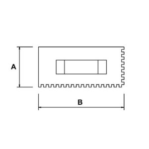 Llana dentada Ega Master 300x150x0,7 mm. codigo 67018 - Imagen 2