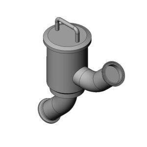 Filtro recto corto OD clamp-clamp Inoxpa A-316L D-1" EPDM FDA sin tamiz