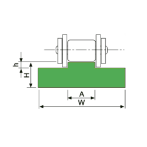 Perfil guia para cadena de rodillos simple 10B-1 tipo MS-3 paso 5/8" - Imagen 3