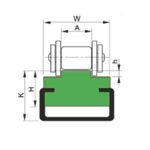 Perfil guia para cadena de rodillos simple 08B-1 tipo MTCG-2 paso 1/2" - Imagen 3