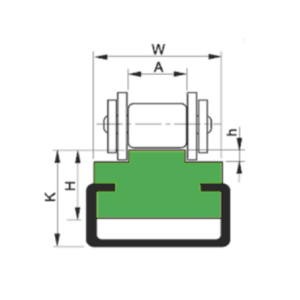 Perfil guia para cadena de rodillos simple 16B-1 tipo MUC-5 paso 1" - Imagen 3