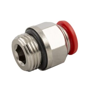 Racor recto macho cilindrico con torica D-6 M10X1 Aignep codigo 50020 6 M10X1