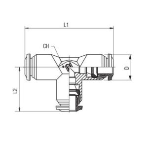 Racor te intermedia D-14 Aignep codigo 50230 14 - Imagen 2