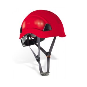 Casco de proteccion Steelpro para trabajos en altura 2088CER Eolo rojo