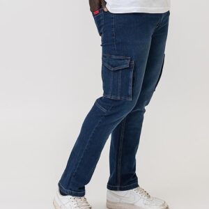 Pantalon largo vaquero multibolsillo azul Austin talla 44