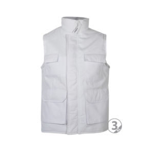 Chaleco cremallera central multibolsillo blanco Denver talla XL