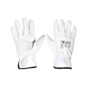 Guante de piel flor vacuno y manga elastica talla 9/L