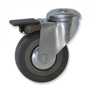 Rueda giratoria goma Gayner diametro 75 mm. STG2 075 PGL2-FS codigo 28-111/6-FS