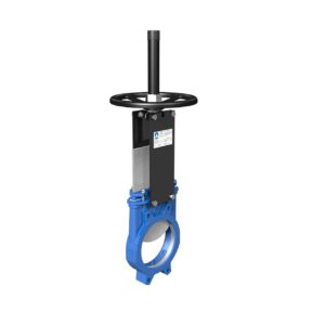 Valvula de guillotina cuerpo a/inox. A-316 tajadera A-316 asiento EPDM DN-300 PN-6 con volante