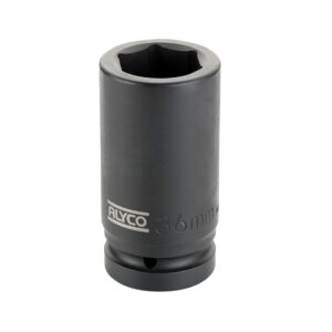 Llave de vaso de impacto larga 1" boca hexagonal 60 mm. Alyco codigo 198486