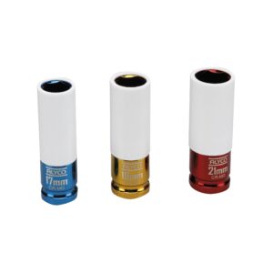 Llave de vaso de impacto para ruedas 1/2" 21 mm. Alyco codigo 198906