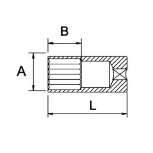 Llave de vaso 1/2" serie larga Ega Master 17 mm. 12 cantos codigo 67787 - Imagen 2
