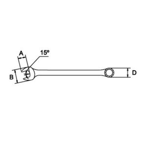 Llave combinada acodada Ega Master 26 mm. cromado aerospacial codigo 60760 - Imagen 2