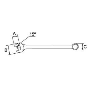 Llave combinada Ega Master 3/4" cromado pulido espejo codigo 60349 - Imagen 2