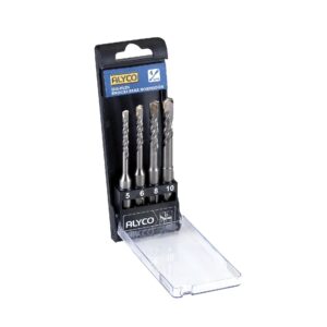Juego de 4 brocas para hormigon SDS Plus 5-6-8-10 mm. Alyco codigo 122170