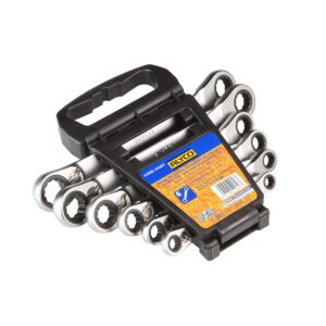 Juego llaves acodadas carraca 6 piezas en soporte 8x9-17x19 mm. Alyco codigo 191627