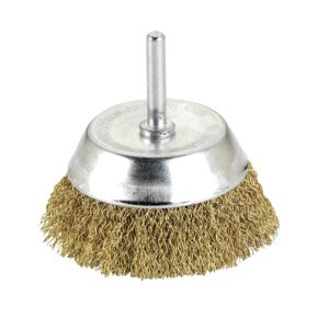 Cepillo taza alambre ondulado con vastago 75 mm. Alyco codigo 197642