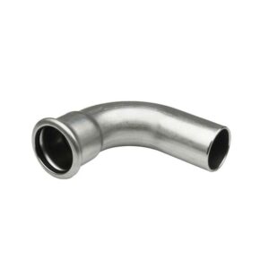 Curva 90º macho-hembra prensar acero inoxidable A-316L D-18 mm.