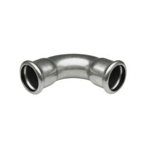 Curva 90º hembra-hembra prensar acero inoxidable A-316L D-54 mm.