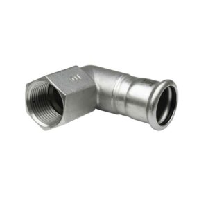 Codo 90º rosca hembra prensar hembra acero inoxidable A-316L 3/4" D-22 mm. - Imagen 3