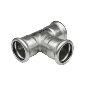 Te igual hembra prensar acero inoxidable A-316L D-22 mm.