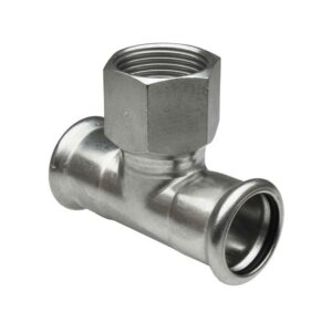 Te rosca hembra prensar hembra acero inoxidable A-316L D-42x1-1/2"x42 mm.