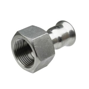 Union hembra prensar acero inoxidable A-316L D-35x1-1/4" mm.