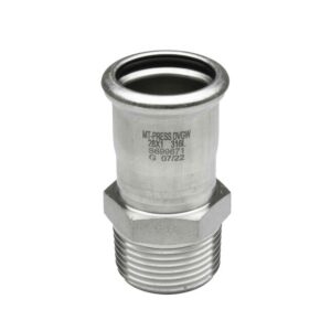 Union macho prensar acero inoxidable A-316L D-22x1" mm. - Imagen 3