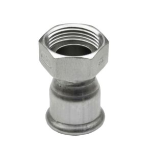 Racor 2 piezas hembra prensar acero inoxidable A-316L D-15x1/2" mm. - Imagen 3