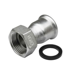 Racor 2 piezas hembra prensar acero inoxidable A-316L D-28x1" mm. - Imagen 4