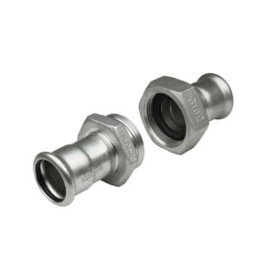 Racor 3 piezas hembra prensar acero inoxidable A-316L D-54 mm. - Imagen 4