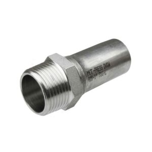 Conector macho prensar acero inoxidable A-316L D-28x3/4" mm.