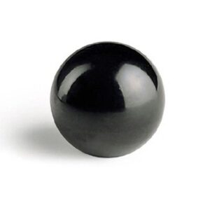 Esfera lisa DIN-319 casquillo roscado laton resina negra D-20 mm. M-5