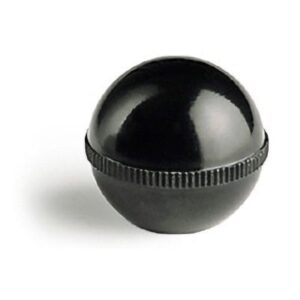 Bola grafilada casquillo roscado laton resina negra D-40 mm. M-10