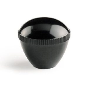 Mando pomo rosca directa resina negra D-48 mm. M-12