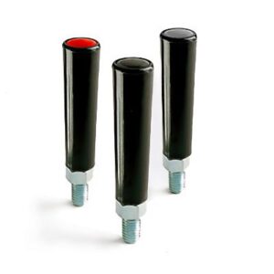 Manilla giratoria lisa espiga roscada acero polipropileno negra D-23x80 M-12